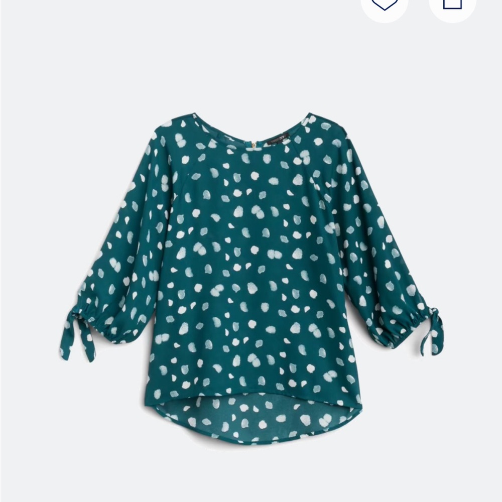 NWT Medium Papermoon/Stitch Fix 3/4 Tie Sleeve Blouse